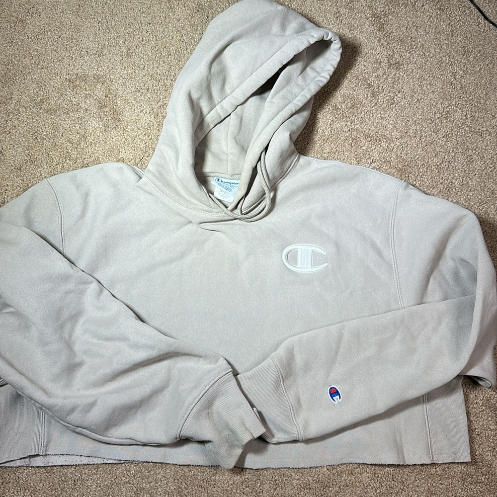 Champion Women's Cream Hoodie